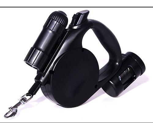 Nightwalk 4.5M Led Light And Waste Bag Dispenser Retractable Dog Leash - PUNK ROCK PETSPET ARTIST 2" Wide Luxury Sharp Spiked Dog Collar, Durable Anti - Biting PU Leather Dog Collar for Large Dogs, Black, XL, Neck for 21 - 24"
